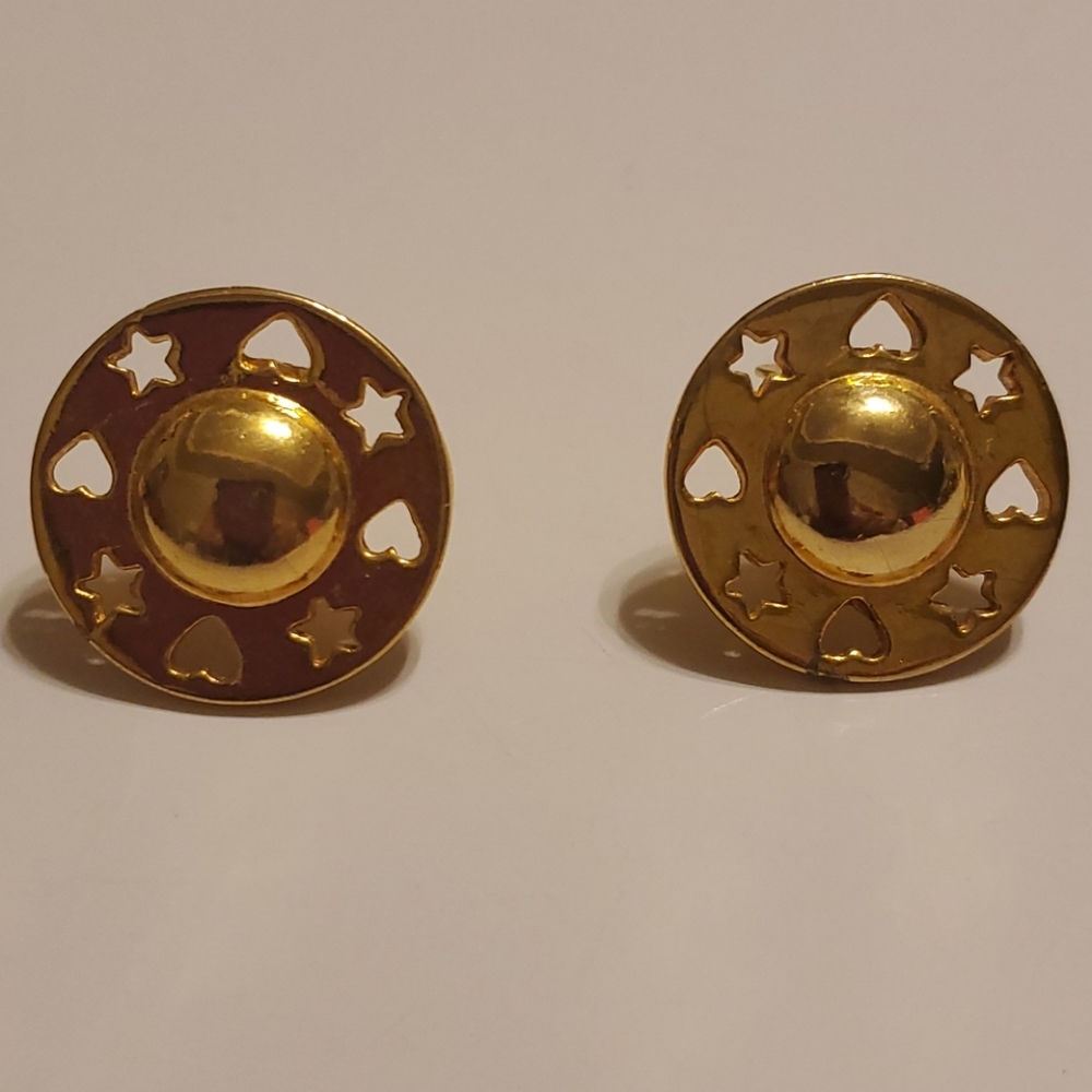 Nordstrom earrings, Clip, Goldtone